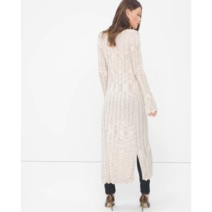 WHBM Cardigan Long Chevron Sweater Coverup Size M